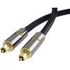 PremiumCord optyczny kabel audio Toslink, oplot, pozłacane złącza, 2 m