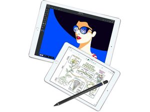 Aktivní stylus a dotykové pero 3v1 pro mobily a tablety, černé