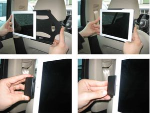 Brodit držák do auta na Apple iPad 2/3/4/Retina bez pouzdra, bez nabíjení, s pružinovým jištěním