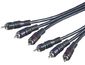PremiumCord kábel 3x CINCH-3x CINCH M/M, 2m HQ