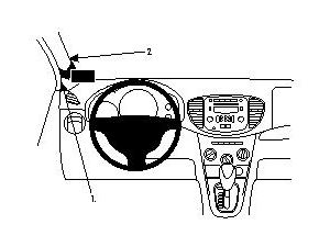 Brodit ProClip montážní konzole pro Hyundai i10 11-13, vlevo na sloupek