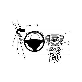 Brodit ProClip montážní konzole pro Hyundai i10 11-13, vlevo na sloupek