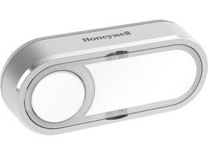 Bezprzewodowy przycisk dzwonka do drzwi Honeywell DCP511EG z tabliczką znamionową, szary