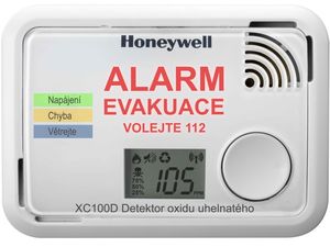 Honeywell XC100D-CS, detektor a hlásič oxidu uhelnatého, CO alarm