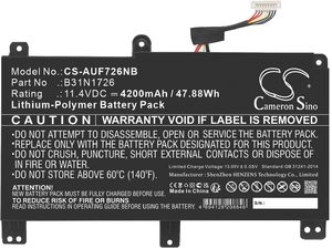 Baterie pentru Asus Tuf Gaming A15, A17, Tuf Gaming F15, F17 și altele, 4200 mAh, Li-Ion