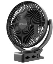 Акумулаторно вентилаторче с клипс Opolar, 10000 mAh, черно