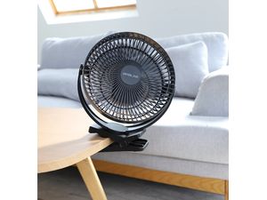 Opolar Clip-On wiederaufladbarer Ventilator mit Clip, 10000 mAh, Schwarz