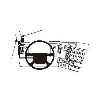 Brodit ProClip montážní konzole pro Volvo FH/NH 07-12/FM 07-13, vlevo na sloupek