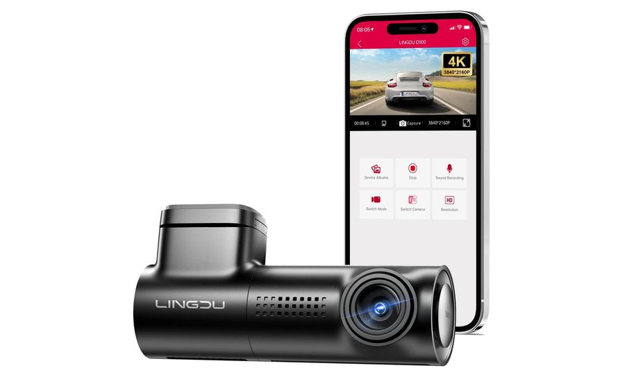 Lingdu D500 4K Dash Cam bezpečnostní kamera s diplejem do auta