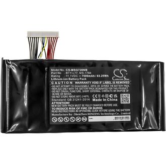 Батерия за MSI GT72, MSI WT72, 7500 mAh