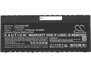 Baterie pentru Fujitsu Lifebook E4411, Lifebook E448, Lifebook E458 și altele, 3450 mAh, Li-Ion