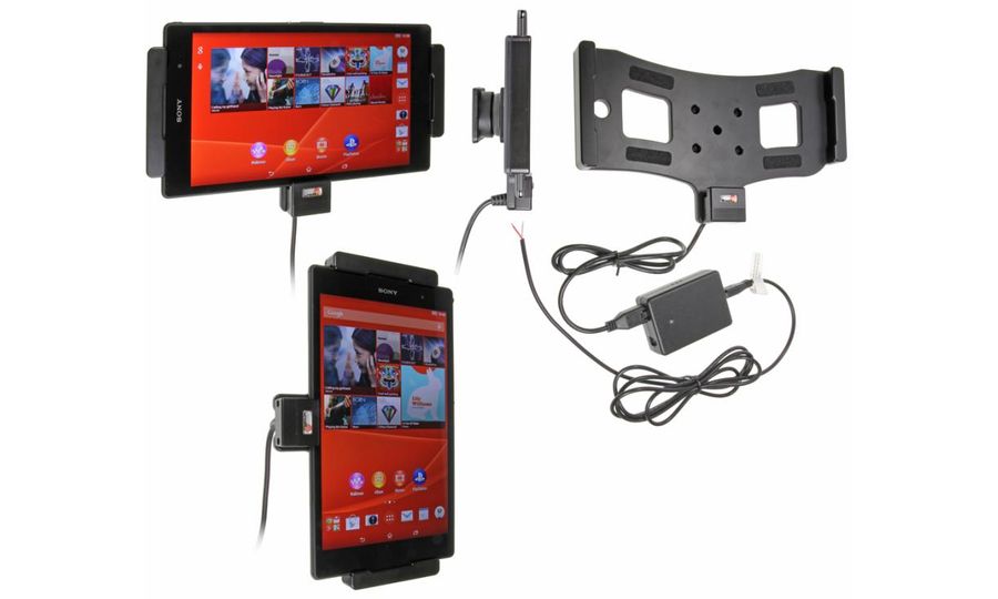 Brodit Autohalterung für Sony Xperia Z3 Tablet Compact ohne Gehäuse, mit verstecktem Laden