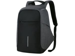 Anti-theft batoh 18L, USB a 3,5mm jack, bezpečnostní batoh proti krádeži, tmavě šedý