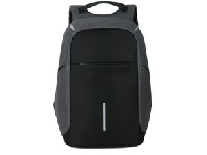 Anti-theft batoh 18L, USB a 3,5mm jack, bezpečnostní batoh proti krádeži, tmavě šedý