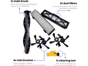 Set perie și filtru Mobilly pentru Neato Botvac D3 D4 D5 D6 D7