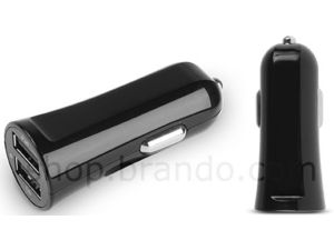 Autonabíječka Brando USB/dual - výkonná - 2x 2.1A, černá