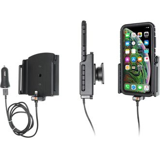 Brodit držák na Apple iPhone 11 Pro Max s pouzdrem, š.80-94mm, tl.2-10mm, s nabíjením z cig. zap/USB