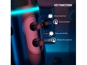 Neewer CM27 RGB Light, microfon USB pentru streaming și gaming PRO