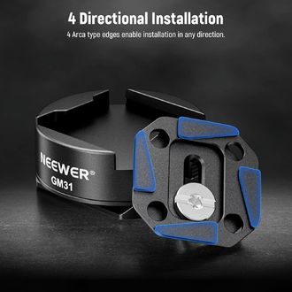 Set de fixare rapidă Neewer GM31 de tip pătrat Arca cu clips Peak Design