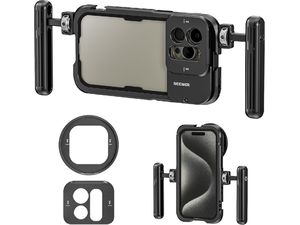 Neewer PA024k készlet, ultra stabilizáló ketrec + 2x fogantyú iPhone 15 MAX, 15 PRO MAX készülékhez