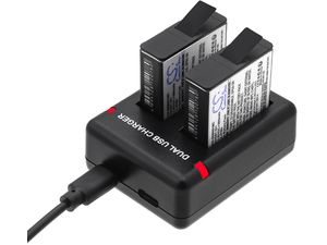 2 încărcător de baterii pentru GoPro Hero 5, Hero 6, Hero 7, Hero 8, alternative