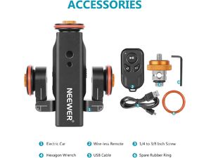 Neewer DL100 aparat de fotografiat electric de călătorie, telecomandă RC