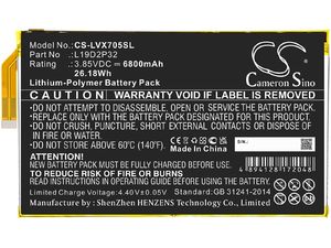 Baterie pentru Lenovo Yoga Smart Tab, 6800 mAh, Li-Ion