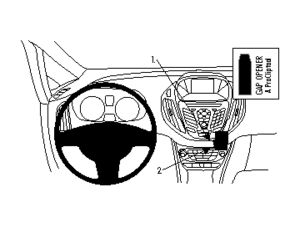 Brodit ProClip montážní konzole pro Ford B-Max 13-18, na střed vpravo