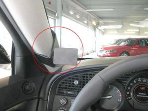 Brodit ProClip montážní konzole pro Saab 9-5 11-12, vlevo na sloupek