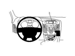 Brodit Монтажна скоба ProClip за Ford Focus 11-14, централна дясна част