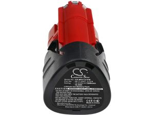 Akkumulátor Milwaukee M12 BDDX-202X és másokhoz (pl. C12 B, C12 BX, M12, M12 B2), 12V, 1,5 Ah,