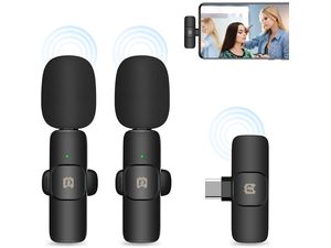 PULUZ microfon de revers cu condensator wireless, USB-C