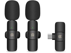 PULUZ microfon de revers cu condensator wireless, USB-C