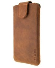 FIXED Вертикален кожен калъф Posh, размер 5XL, кафяв