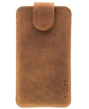 FIXED Вертикален кожен калъф Posh, размер 5XL, кафяв