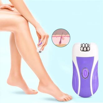 Aparat de ras 3 în 1 pentru femei, trimmer, epilator, fișier pentru călcâie și picioare