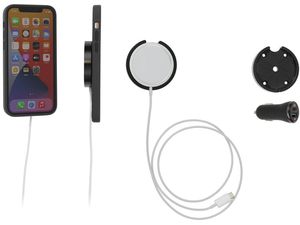 Brodit autós tartó iPhone 12/Mini/Pro/Max készülékhez, Apple Magsafe készülékhez, autós töltővel, csatlakozó nélkül