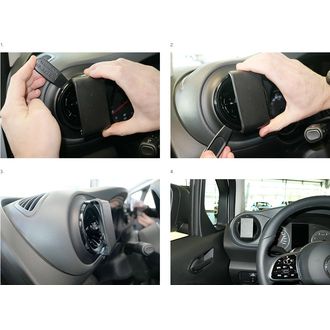 Brodit Монтажна скоба ProClip за Mercedes Benz Citan 22-24, отляво на вентилационната решетка
