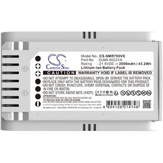 Akku für Samsung Jet 70, Jet 75, Jet 90 und andere, 2000 mAh, Li-Ion