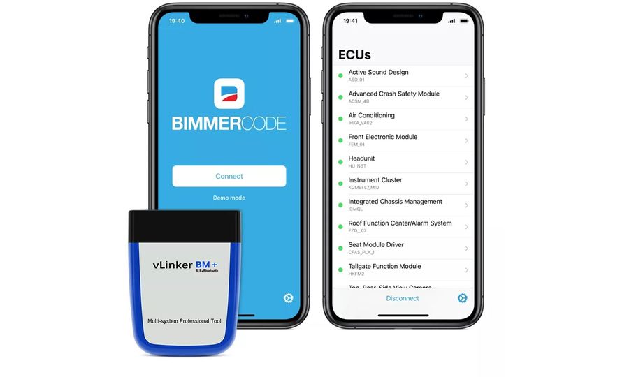 Vgate vLinker BM+ BMW-hez , Bluetooth 4.0 +BLE, a BimmerLink/BimmerCode-hez