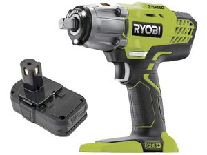 Ryobi 18V akkumulátoros háromsebességes ütvecsavarozó R18IW3-0 + 1 db nem eredeti akkumulátor Ryobi, 6Ah, Li-Ion
