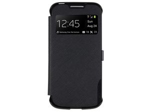 ANYMODE pouzdro typu kniha pro Samsung Galaxy S4 Mini s funkcí S-View, PU kůže, černé