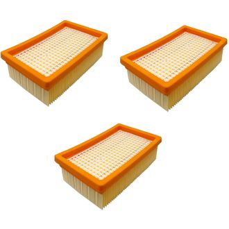 3 ks Nahradní HEPA plochý filtr pro vysavače Karcher MV 4, MV 5, MV 6, WD 4, WD 5, WD 6