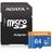 ADATA Premier microSDXC 64 GB UHS-I U1 razred 10 + SD-adapter