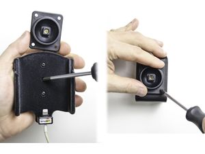 Brodit suport pentru Apple iPhone Xs/X fără carcasă, cu grommet pentru orig. Cablu Lightning, catifea