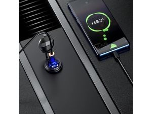 Vízálló beépített töltő feszültségfigyelővel, USB+USB-C, QuickCharge 3.0/PD45W