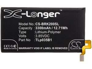 Akku für Blackberry BBF 100 (bzw. Blackberry TLP035B1), 3300 mAh