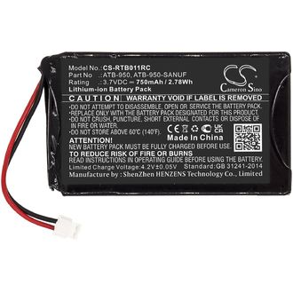 Akkumulátor RTI, T1, T1-B, T1b, T2, T2+, Theatertouch, 750 mAh, Li-Ion akkumulátorokhoz