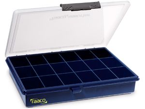 raaco Assorter 5-18 kis alkatrészdoboz (hosszúság x szélesség x magasság) 195 x 240 x 43 mm rekeszek: 18 db