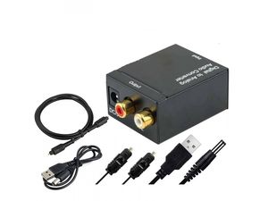 Mobilly Convertor digital la analogic de la TOSLINK optic+coaxial S/PDIF la RCA (Cinch) stereo